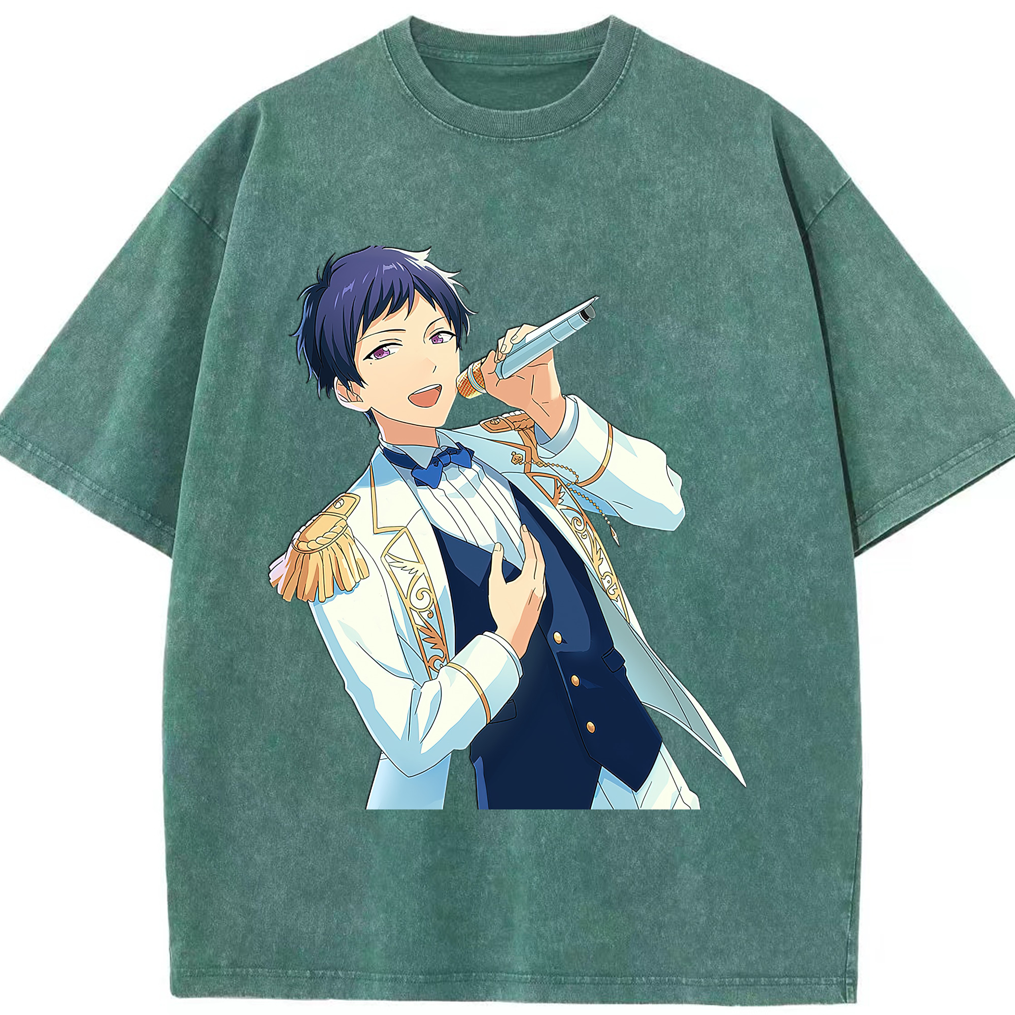 （画像用） あんさんぶるスターズ! Ensemble Stars 綿100% ヴィンテージ風 半袖Tシャツ（フロントプリント）